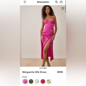 NWT! Reformation Dress in the color FLAMBE! PERFECT SUMMER EVENING DRESS.